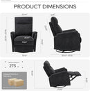 COLAMY Swivel Recliner Chair with Footrest, High Back with Double-Layer Cushion, Glider Recliner for Nursery & Living Room, Bedroom, Dark Grey by TinyTreasures Baby Boutique