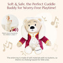 Vivaldi Virtuoso Bear – Dual-Mode Plush Toy with Music & Comfort Features, Plays 40 Mins of Classical Music & White Noise for Babies & Toddlers by TinyTreasures Baby Boutique