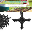 Connectors Automatic Drip Irrigation Kit Fit for 1/4 Inch Drip Irrigation Tubing Drip Line Cross Connectors for Garden Lawn Flower Pot (4-Way) by GreenHaven Gardens