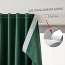 Blackout Curtains for Bedroom Stick On Curtains Window Shades Pull Down Blackout Window Cover No Drillng Self Adhesive Curtains No Rod Small Curtain, 47" W X 59" L, Dark Green, 1 Panel by TinyTreasures Baby Boutique