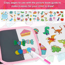 Erasable Book Doodle Set for Kids,Magic Drawing Book for Kids,Reusable Drawing Book 12 Watercolor Pens 14 Page Drawing,Road Trip Car Game Writing Painting Set for Boys and Girls by TinyTreasures Baby Boutique