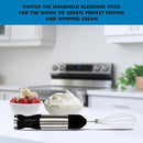 Kenmore Immersion Blender - Handheld Stick Mixer For Kitchen, Food Chopper, Whisk, Smoothie Milkshake Maker, Blend Baby Food, Protein Shake, Puree, Batidora De Inmersión Stainless Steel Blade, Black by TinyTreasures Baby Boutique