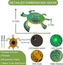 Natelf Solar Powered Turtle Statue Outdoor Decor Metal Animal Yard Art Waterproof Outdoor Sculptures for Patio, Yard, Balcony, Yard Ornament - Unique Housewarming Gifts by GreenHaven Gardens