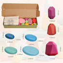 OESSUF Stacking Rocks 26Pcs Stacking Blocks Balancing Stones Wooden Building Toys Wood Stone Stacking Game for Toddler Sorting Preschool Educational Montessori Stacking Rocks for Kids by TinyTreasures Baby Boutique