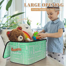 Custom Storage Basket with Name, Personalized Storage Bins with Zipper Lid, Foldable Fabric Storage Box Large capacity with Handle Green Gradient by TinyTreasures Baby Boutique