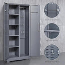 Lockable Storage Cabinet,Utility Closet with Doors and Shelves,SteelGarage Cabinet with Adjustable Shelves for Home,Garage,Gray by CozyNest Decor