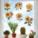12pcs Window Decals for Bird Strikes, Anti Collision Window Clings, Rainbow Reflection Window Sticker, Sunflower Style Sun Catcher Stickers for Glass Windows by CozyNest Decor