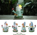 Garden Gnome Statue, Novelty Gnome Outdoor Figurine with Watering Can Shape and Flowers Butterfly Decor - Resin Gnome Sculpture with Mushroom Solar Lights for Porch Patio Yard Outdoor Decor by GreenHaven Gardens