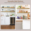 Solid Wood Floating Shelves Set of 2 - Natural, Warp & Crack Resistant 23.62 Inch Wall Shelf with Invisible Brackets Thicker, More Durable for Bathroom, Bedroom, Kitchen, Living Room (Wood, 23.62) by CozyNest Decor