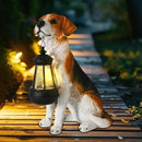 Solar Dog Statue Outdoor Decor - Beagle Dog Statue With Solar Lights for Patio, Lawn & Garden, Housewarming Gift by CozyNest Decor