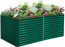 Land Guard 8x4x3ft Rectangular Galvanized Raised Garden Beds, Large-Capacity Metal Planter Box Outdoor, Durable Deep Raised Garden Bed 3ft Tall, Raised Beds for Gardening Vegetables, Forest Green by CozyNest Decor