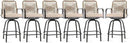 Outdoor Bar Stools Set of 6, Patio Swivel Counter Height Rattan Bar Stools, Patio Wicker Bar Swivel Chairs with Cushion, Outdoor Pool Bar Chairs for Backyard Garden Balcony w /360 Rotation by GreenHaven Gardens