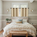 MIULEE Short Curtains for Windows - Cream Beige Blackout Half Window Curtains Thermal Insulated Privacy Drapes for Kitchen Bedroom Bathroom Grommet Top Small Basement Tiers W40 x L36 Inch 2 Panels by TinyTreasures Baby Boutique