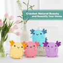 Crochetta Crochet Kit for Beginners, Crochet Starter Kit w Step-by-Step Video Tutorials, Beginner Crochet Kit for Adults Kids Women Men Complete Kit Included (4 Mini Axolotls) by TinyTreasures Baby Boutique