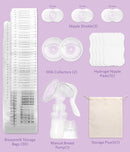 Breastfeeding Essentials Kit for Nursing Moms - Manual Breast Pump, Nipple Shields, Milk Collectors, Breastmilk Storage Bags, Soothing Gel Pads for Breastfeeding Newborn Relief for Sore Nipples 37 Pcs by TinyTreasures Baby Boutique