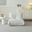Luxury Sofa Couch Chair, Lazy Floor Seating, Fireside Bean Bag Chair, Ergonomic Tatami Sofa Lounger for Living Room, Bedroom, Office, Single Seat, White by CozyNest Decor