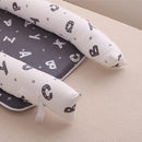 Baby Lounger for Newborn Portable Bag,Baby Nest Play Gym mat with Strap,Newborn Lounger Adjustable Size & Inner Zipper Lengthen Space to 24 Months(Letter Gray) by TinyTreasures Baby Boutique