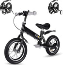 Balance Bike 2 in 1,The Dual Use of a Kids Balance Bike and Kids Bike,12 14 Inches for 2-6 Years Old,with Shock Absorbers, Fenders, Pedals, Auxiliary Wheels by TinyTreasures Baby Boutique