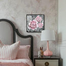 Pink Wall Art Bathroom Décor Modern Framed Floral Wall Picture Black and White Artwork Peony Flower Canvas Print for Bedroom Office Dining Room Décor Small by CozyNest Decor