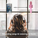 BONAOK Wireless Bluetooth Karaoke Microphone,3-in-1 Portable Handheld Karaoke Mic Speaker Machine Home Party Birthday for All Smartphones Q37 (P-Ink) by TinyTreasures Baby Boutique