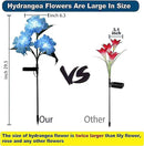 RAYLIDA Solar Lights Outdoor Decorative - 3 Pack Hydrangea Solar Garden Stake Lights Waterproof,Two Lightning Modes & Enlarged Solar Panel (Blue) by GreenHaven Gardens