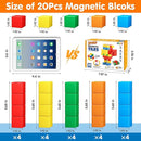 Magnetic Blocks for Toddlers Toys,1.42 Inch Building Blocks Toys for 3 4 5 6 7 8+Years Old Boys Girls, Magnetic Cubes for Kids STEM Montessori Toy Educational Sensory Magnet Toy for Kids Age 1-3 3-5 by TinyTreasures Baby Boutique