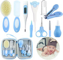 Baby Care Kits,Baby Grooming Kit,10 in 1 Newborn Essentials Must Haves,Baby Nail Clippers Baby Brush Baby Comb Earpick Nose Cleaning Tool Baby Nail File Nursing Baby Kit （Blue） by TinyTreasures Baby Boutique