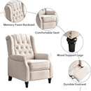 EBELLO 2 Pcs Pushback Recliner Chairs, Fabric Armchair Push Back Recliner with Rivet Decoration, Single Sofa Accent Chair for Living Room, Bedroom,Beige by CozyNest Decor