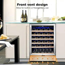 Tylza 24 Inch Wine Cooler Refrigerator, 51 Bottle Built-in or Freestanding, 24'' Fridge with Stainless Steel & Double Layer Tempered Glass Door and Temperature Memory Function by CozyNest Decor