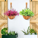 FGSAEOR Plant Hangers Outdoor, Hanging Plant Hooks for Indoors, Wave-Shaped Wooden Hanging Baskets for Wall Plant Hooks Heavy Duty for Flower Pots Wind Chimes and Bird Feeders (2-Pack, 6.8-Inch) by GreenHaven Gardens