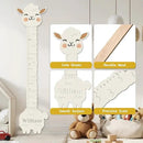 Personalized Name Height Chart for Kids, Alpaca Wood Growth Chart, Height Measuring for Children, Boy Girls Height Wall Chart Growth Measuring Ruler for Nursery Decor, Lightweight by CozyNest Decor
