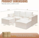 Hobestluk Modular Sectional Sofa Memory Foam Couch Oversized Sectional Sofa 3-Seater with Chaises Cloud Couch with Removable Cover U Shaped Sofa for Living Room (Plush White, U Shape) by CozyNest Decor