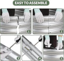 1MORE Galvanized Raised Garden Bed- Planter Garden Boxes Outdoor, Raised Beds for Gardening, 8x2x1ft Metal Garden Bed Kit for Vegetables Flower, Planter Raised Beds with Protective Tape & Tools.Silver by GreenHaven Gardens