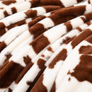 RYNGHIPY Cow Print Blanket for Sofa Couch Double Sided Flannel Animal Design Brown Throw Blanket (Brown, 63''x79'') by CozyNest Decor