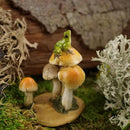 Top Collection Miniature Fairy Garden and Terrarium Statue, Frog on Mushrooms by GreenHaven Gardens