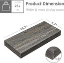 QEEIG Floating Shelves for Wall Bathroom Shelf Bedroom Kitchen Living Room Farmhouse Small Book Shelf 16 inch Set of 4, Grey (015-GY4) by CozyNest Decor
