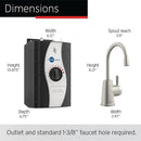InSinkErator HOT250 Instant Hot Water Dispenser System, Single-Handle Faucet in Satin Nickel with 2/3-Gallon Stainless Steel Tank, H250SN-SS by CozyNest Decor