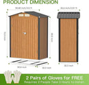 Outdoor Storage Shed, 5x3 Ft Metal Steel Tiny House with Frame Floor & Lockable Door, Vertical Outside Storage Building for Garden, Backyard, Lawn, Patio Utility, Tool Storage by GreenHaven Gardens