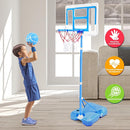 Kids Toy Gift for 3 4 5 6 7 8 Years Old, Kids Basketball Hoop Adjustable Height 3.5FT-6.2FT, Mini Basketball Hoop for Boys Girls, Basketball Goal Toys Outdoor Indoor Game Gifts(Blue) by TinyTreasures Baby Boutique