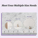 Bathroom Mirror for Wall, 24" x 24" Circle Bathroom Vanity Mirror, Beveled Edge Frameless Wall Mount Vanity Mirror, Decorative Round Irregular Beveled Edge by CozyNest Decor