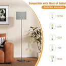 Ambimall 60'' Modern Floor Lamp with Shade, Tall Lamps for Living Room, Bedroom, Office, Dining Room, Gray Shade with Deep Gray Pole(Without Bulb) by CozyNest Decor