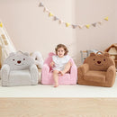 Toddler Chair,Sherpa Bear Kids Chair,Toddler Couch Fold Out,Children Reading Chair,Flip Out Kids Couch,Toddler Sofa Convertible for Age 1-3(Brown Bear) by TinyTreasures Baby Boutique