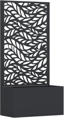 Casaphoria Metal Raised Garden Bed with Trellis and Wheels, 47"x24"x12" Planter Box for Climbing Plants, Vegetables & Vines, Features Drainage Holes and Privacy Screen (Black-Spring) by GreenHaven Gardens