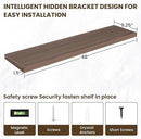 48 Inch Floating Shelves, 48"x9.25"x1.5" Inch Deep Floating Shelves for Wall, Wooden Shelves for Bathroom, Bedroom, Living Room, Walnut by CozyNest Decor