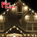C9 Christmas Pathway Lights, 38FT Clear Christmas Pathway String Lights with 25 Incandescent Bulbs and Stakes for Outdoor Walkway Driveway Backyard Christmas Decorations, Warm White by GreenHaven Gardens