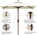 EliteShade USA 10-Year-Non-Fading 6x6Ft Square Market Umbrella Patio Outdoor Table Umbrella with Ventilation, Natural by GreenHaven Gardens