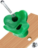 25 Pcs Colourful Pig Nose Shape Rock Climbing Holds with Blue & Green Auxiliary Handles, Indoor Outdoor Playground Wooden Play Set Build Exercise Toy Accessory - Mounting Hardware Kit Included by TinyTreasures Baby Boutique