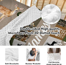 Personalized Baby Crib Bedding Set, 5-Piece Multi-grid Pattern Baby Crib Sets with Custom Name, Toddler Double Layer Blanket Fitted Sheets Changing Pad Cover Rug Wall Art Set, Charming Nursery Decor by TinyTreasures Baby Boutique