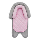 Pro Goleem Car Seat Head Support Infant, Soft Infant Car Seat Insert, 2 in 1 Carseat Head Support for Toddler, Perfect for Car Seat, Stroller, Swing, Bouncer, Pink and Gray by TinyTreasures Baby Boutique