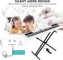 MUSTAR Digital Piano 88 Key Weighted with Stand, 88 Key Semi Weighted Keyboard Piano MEP-1400, Electric Piano Keyboard 88 Keys for Beginners, 2x25W Stereo Speakers, Case, Sustain Pedal, ABS, White by TinyTreasures Baby Boutique